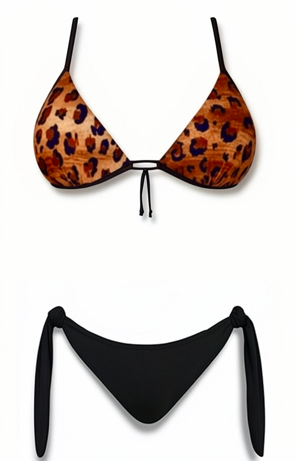 Push-Up Brazilian Bikini Set – Leopard / Black Diva Bikini