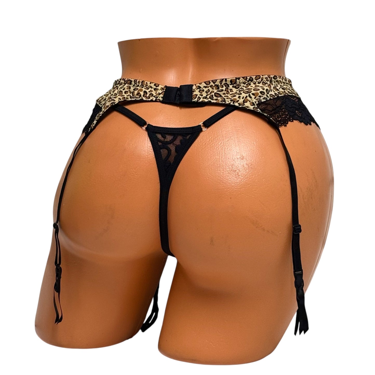 Luxe Garter Sets - Black / Leopard Diva Bikini