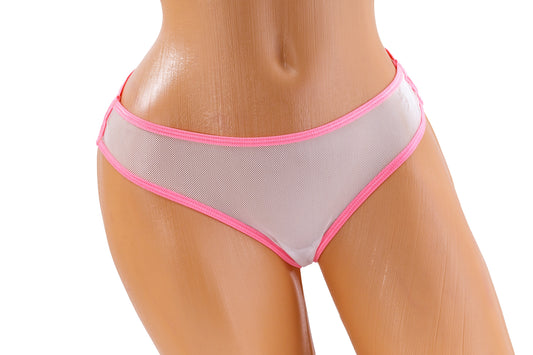 Triple Strap Thong – Pink / White