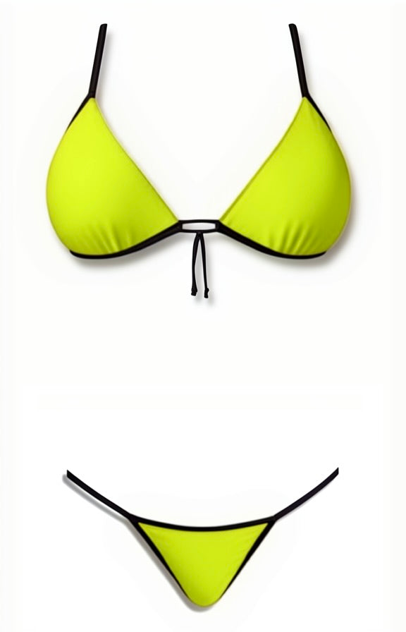 Push-Up G-String Bikini Set – Green / Black Diva Bikini