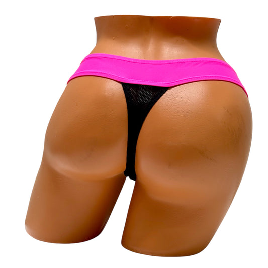 Essential Thongs - Black / Pink
