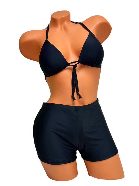 Push-Up Bikini Shorts Set – Black Diva Bikini