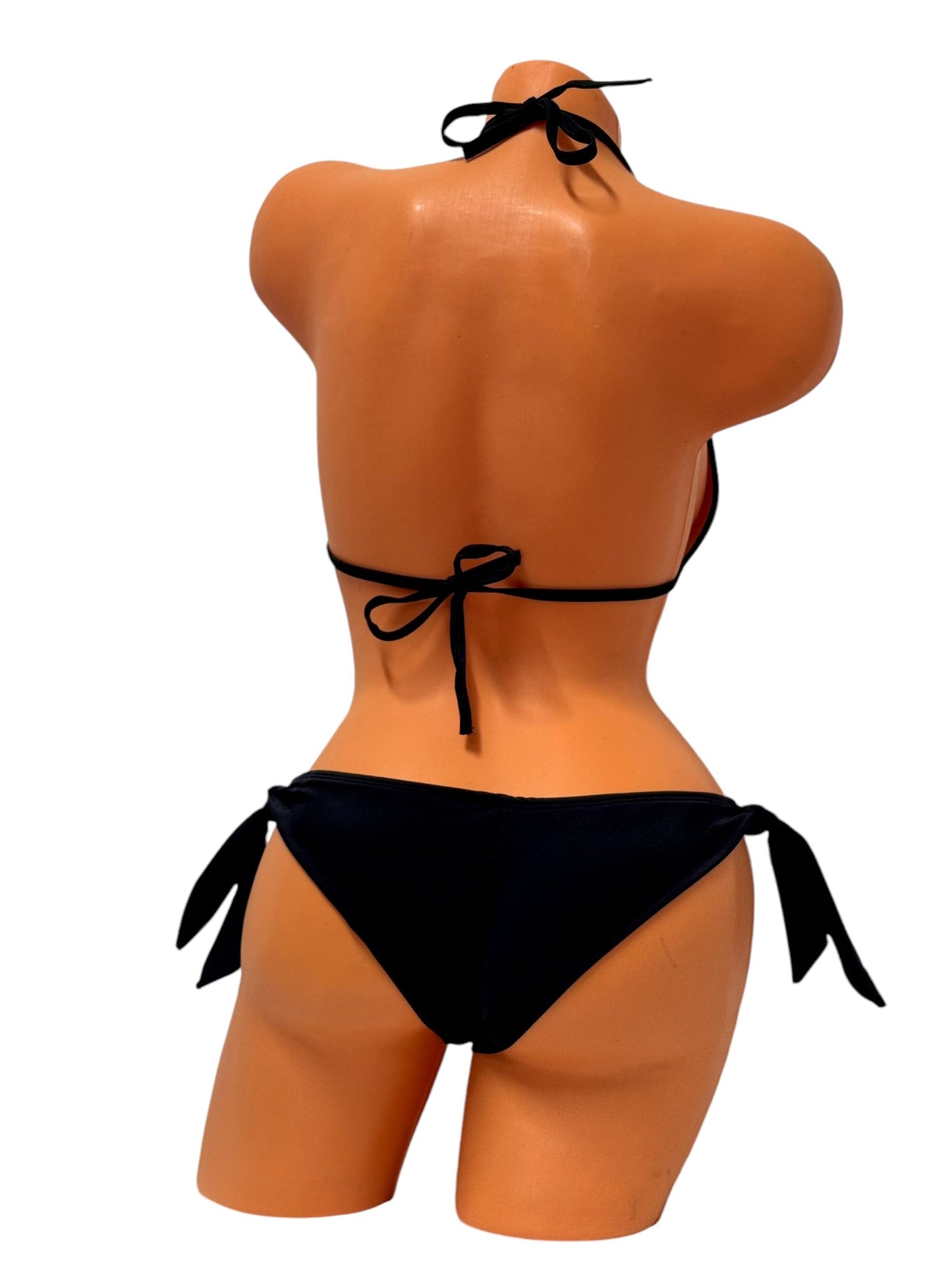 Push-Up Brazilian Bikini Set – Black / Gold Diva Bikini