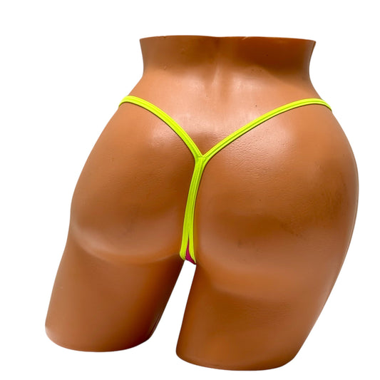 Y-Back Thong – Purple / Green Diva Bikini
