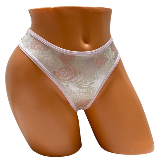 Triple Strap Thong – Pink / White Diva Bikini