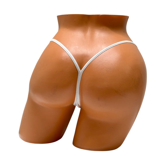 Y-Back Thong – White Diva Bikini