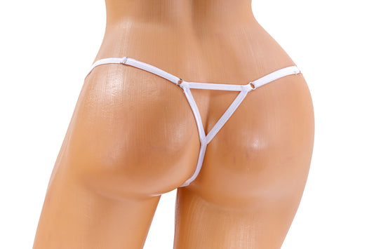 Date Night Panties - White Diva Bikini
