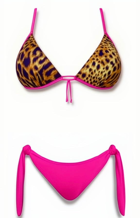 Push-Up Brazilian Bikini Set – Leopard / Pink Diva Bikini