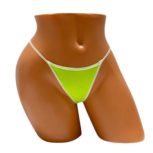 Y-Back Thong – Green / White