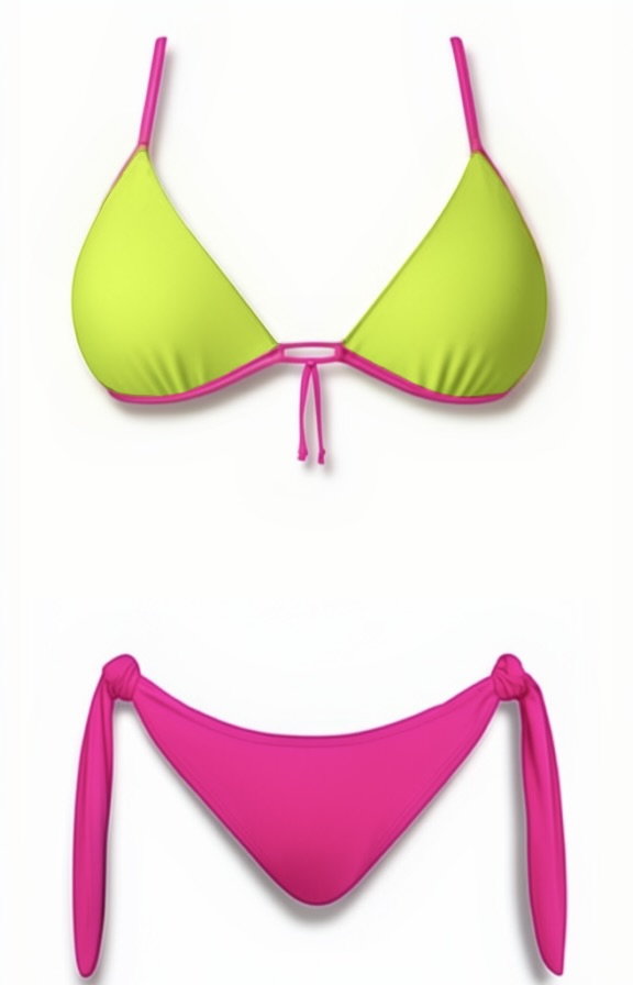 Push-Up Brazilian Bikini Set – Green / Pink Diva Bikini