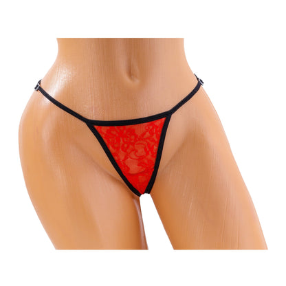 Classic G-String – Red / Black Diva Bikini
