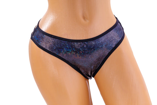 Triple Strap Thong – Black / 3D Shining