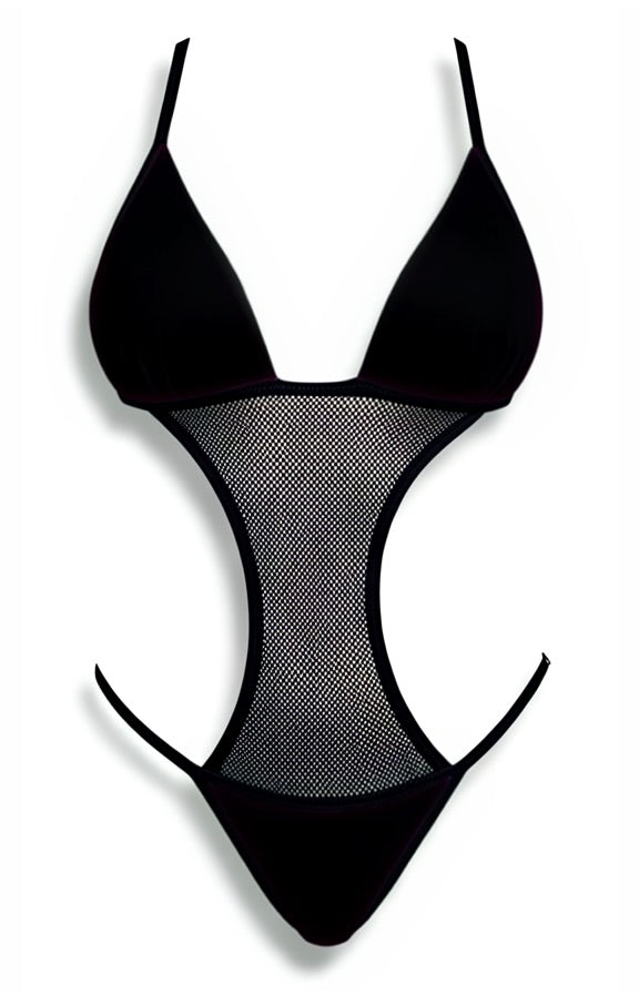 Push-Up One-Piece Swimsuit - Black Diva Bikini