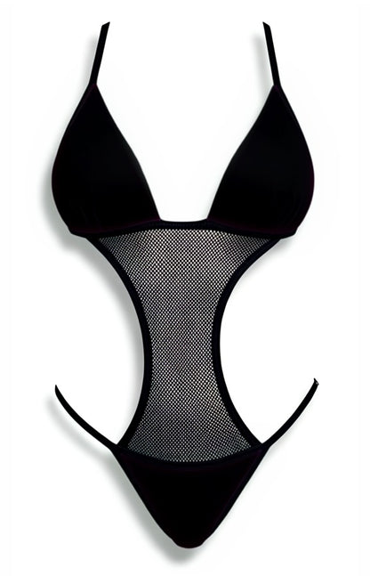 Push-Up One-Piece Swimsuit - Black Diva Bikini