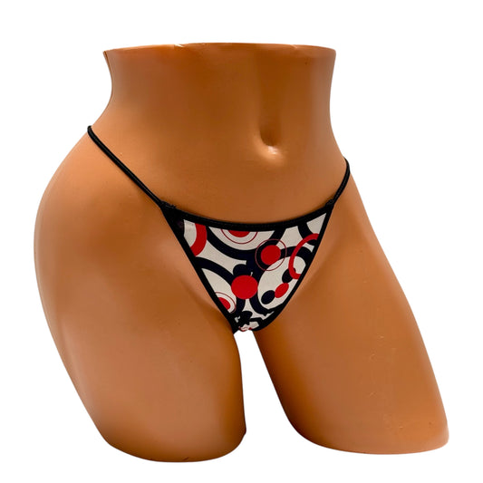 Y-Back Thong – Black / White / Red