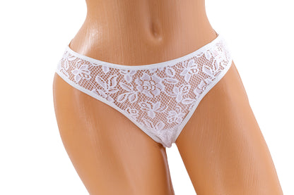 Triple Strap Thong – White