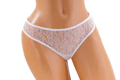 Triple Strap Thong – White