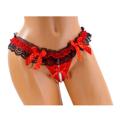 Date Night Panties - Red / Black