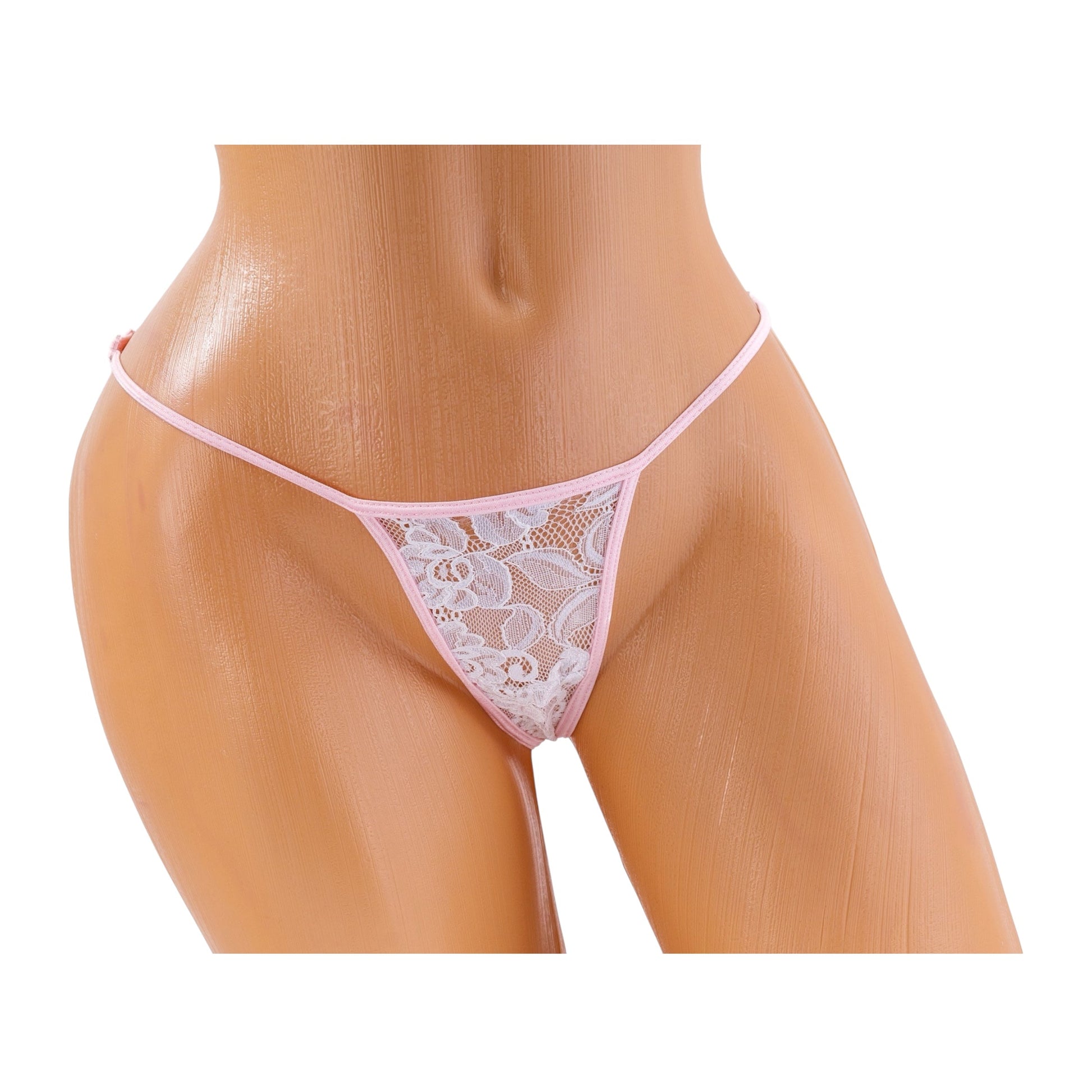 Classic G-String – White / Pink Diva Bikini