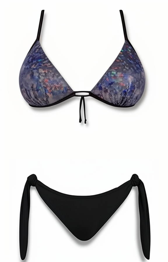 Push-Up Brazilian Bikini Set – 3D Shining / Black Diva Bikini