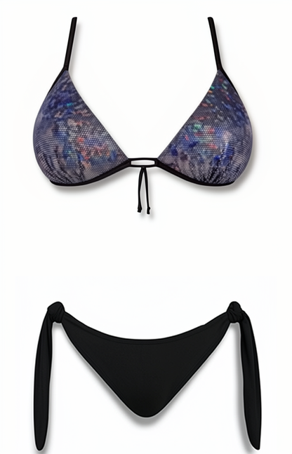 Push-Up Brazilian Bikini Set – 3D Shining / Black Diva Bikini