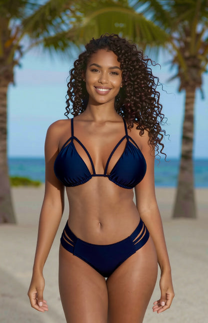 Strappy Brazilian Bikini Set – Black Diva Bikini