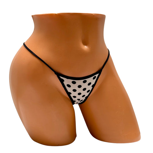 Y-Back Thongs - Black / White