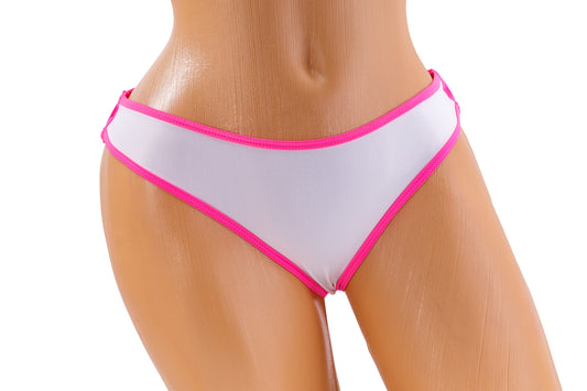 Triple Strap Thong – Pink / White