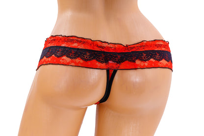 Essential Thongs - Black / Red