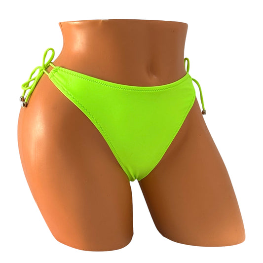 Elegant Tie Thong Bikini Bottom – Green Diva Bikini