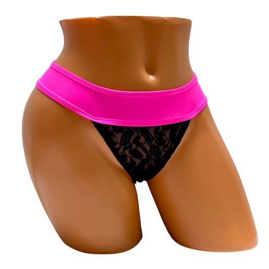 Essential Thongs - Black / Pink