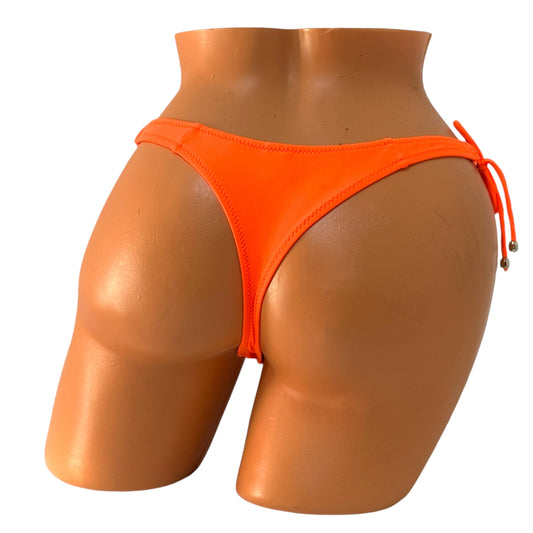 Elegant Tie Thong Bikini Bottom – Orange Diva Bikini