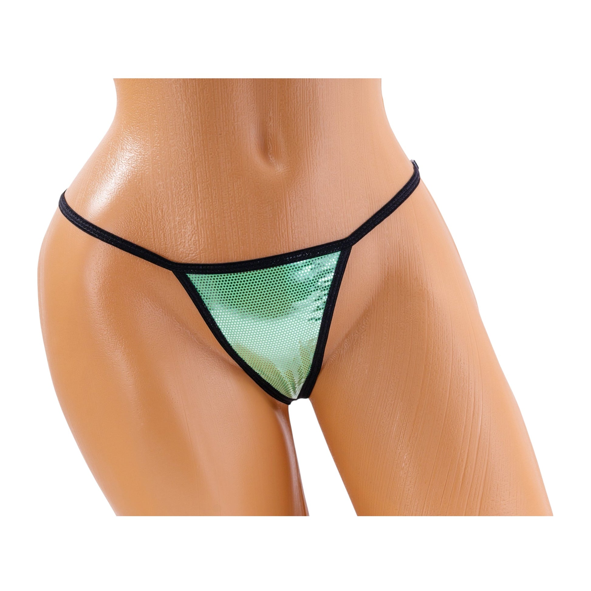 Classic G-String – Green / Black Diva Bikini