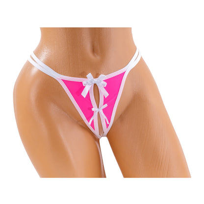 Date Night Panties - Pink / White