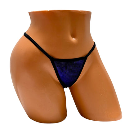 Y-Back Thong – Blue / Black