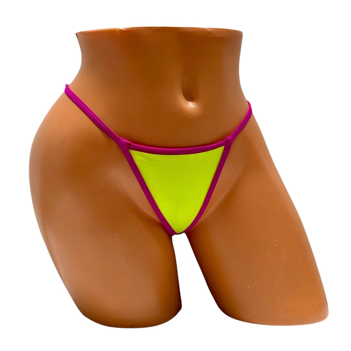 Y-Back Thong – Green / Purple