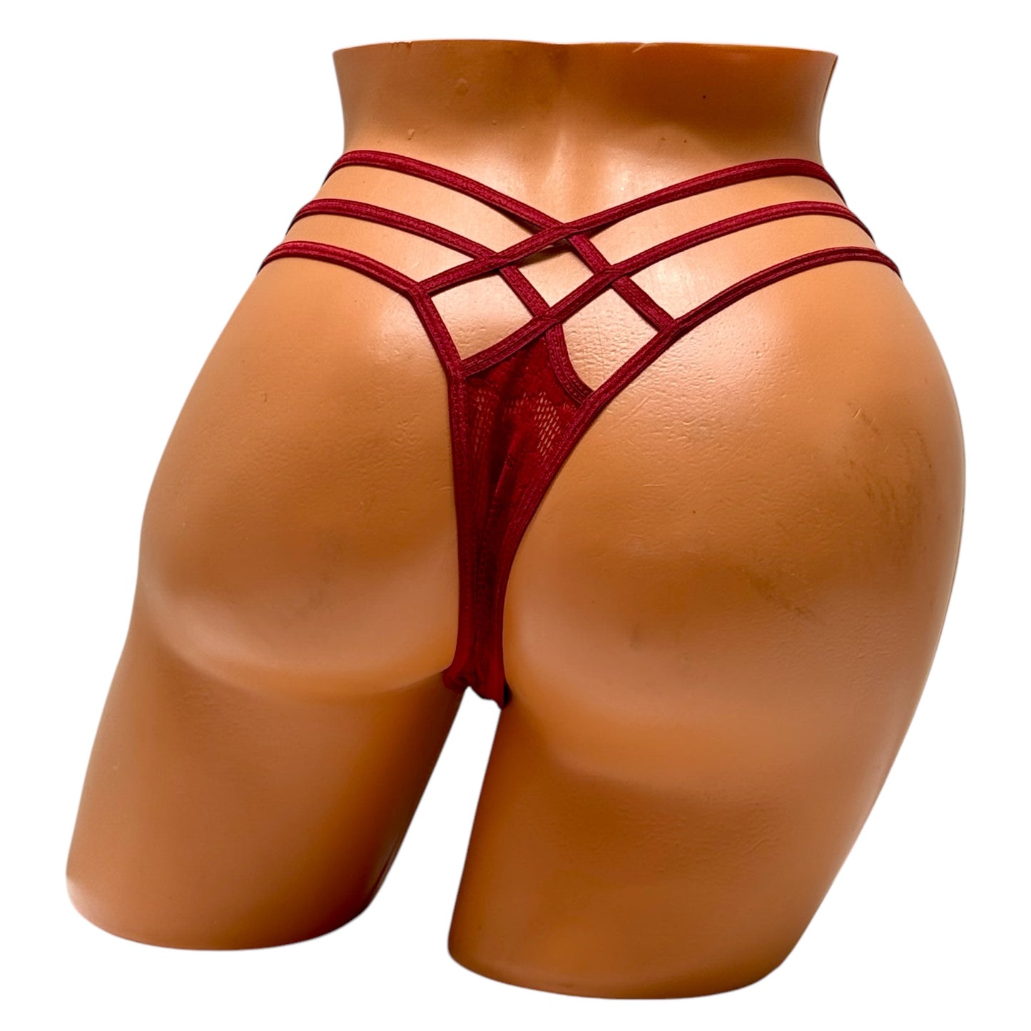 Triple Strap Thong – Red