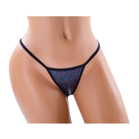 G-String Bikini Bottom – 3D Shining / Black Diva Bikini