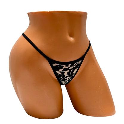 Y-Back Thong – Zebra / Black