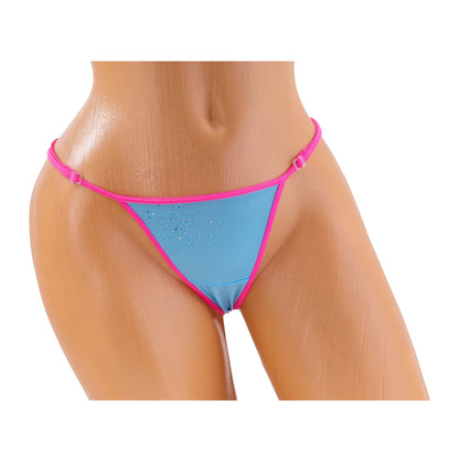 Classic G-String – Blue / Pink Diva Bikini