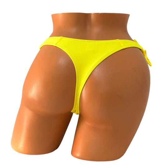 Elegant Tie Thong Bikini Bottom – Yellow Diva Bikini