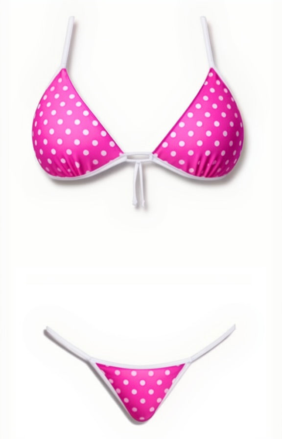 Push-Up G-String Bikini Set – Pink / White Diva Bikini