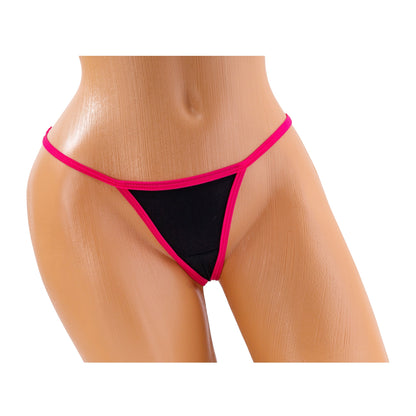 Classic G-String – Black / Pink Diva Bikini