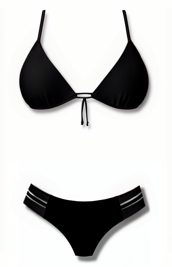 Push-Up Triple Strap Brazilian Bikini Set – Black Diva Bikini