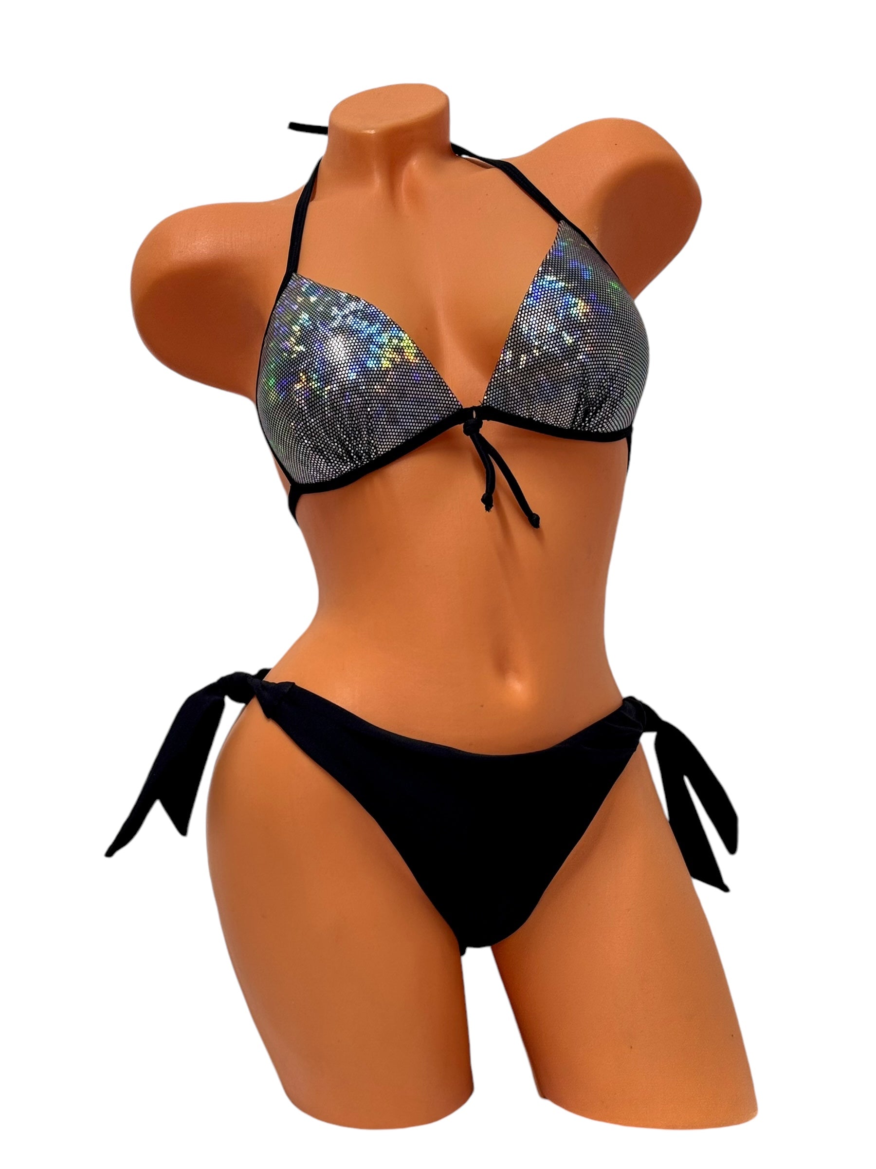 Push-Up Brazilian Bikini Set – 3D Shining / Black Diva Bikini