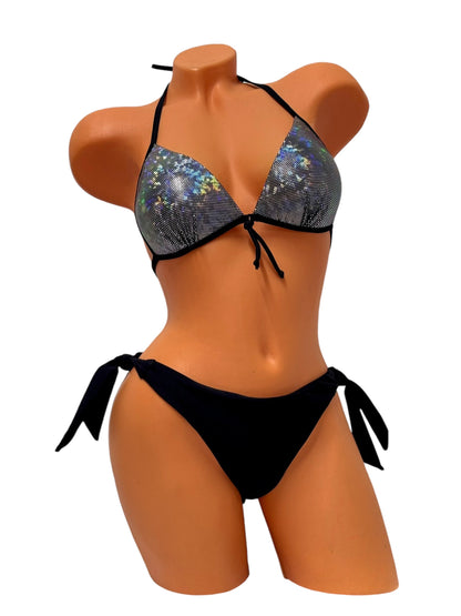 Push-Up Brazilian Bikini Set – 3D Shining / Black Diva Bikini