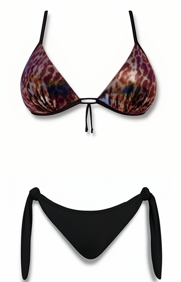 Push-Up Brazilian Bikini Set – Snake Gold / Black Diva Bikini