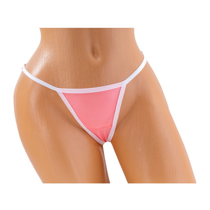 Classic G-String – Pink / White Diva Bikini